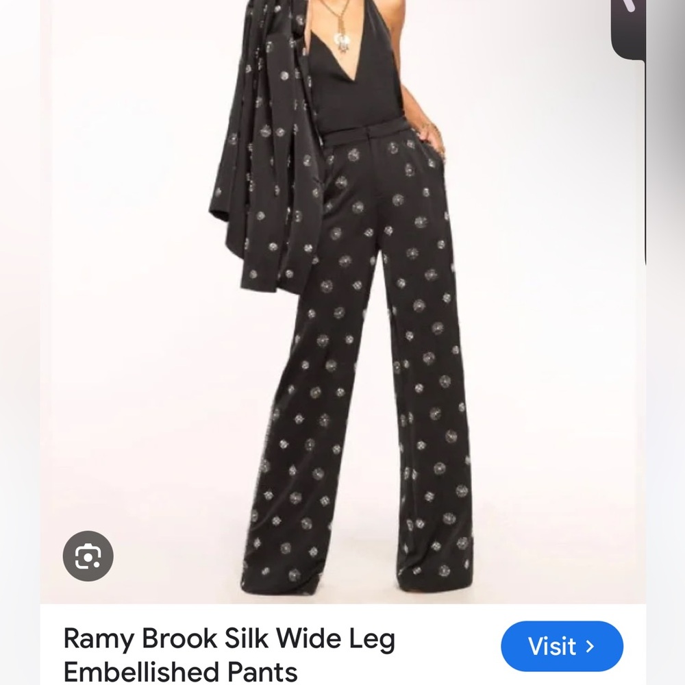 Ramy Brook Black Embellished Pants